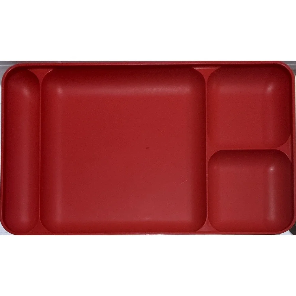 TUPPERWARE - Plastic Vintage‎ Divided Serving TV Snack Trays - Set of 6